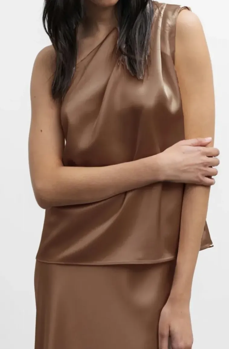 Ahlvar Gallery - Elle Satin Tank Sand