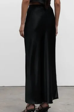 Ahlvar Gallery - Hana Long Logo Skirt Black