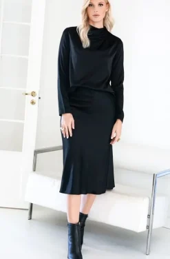 Ahlvar Gallery - Hana Silk Skirt Black
