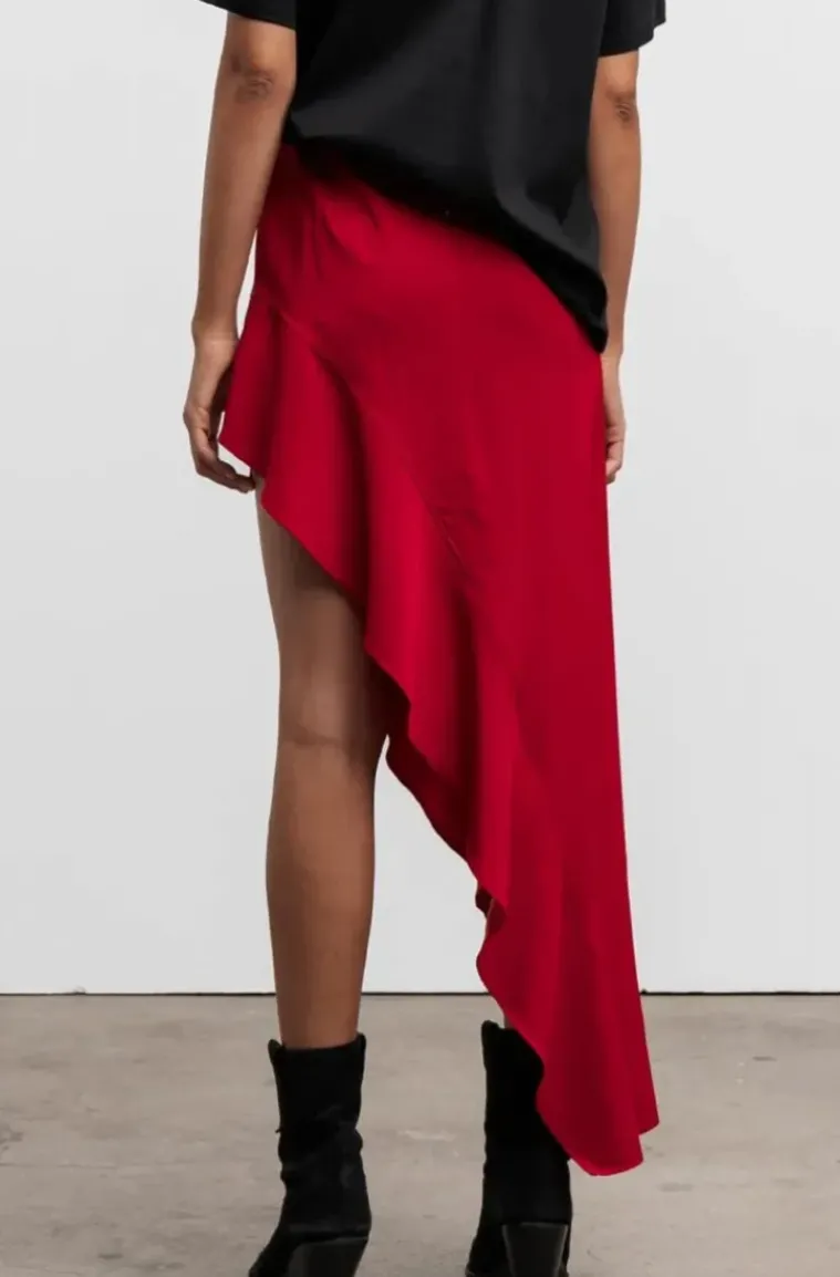 Ahlvar Gallery - Hida frill Skirt - Red