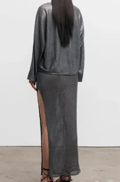 Ahlvar Gallery - Hilda Sequin Skirt - Dark Grey