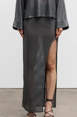 Ahlvar Gallery - Hilda Sequin Skirt - Dark Grey