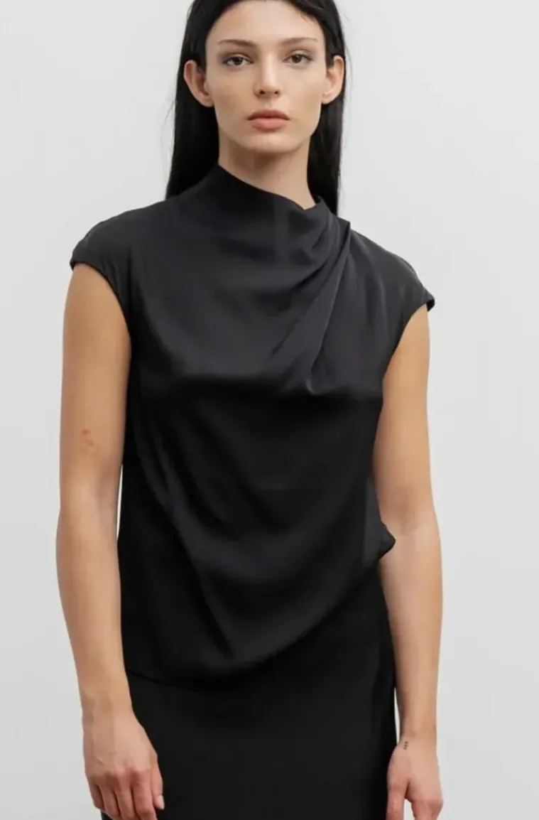 Ahlvar Gallery - Lima Silk Top Black
