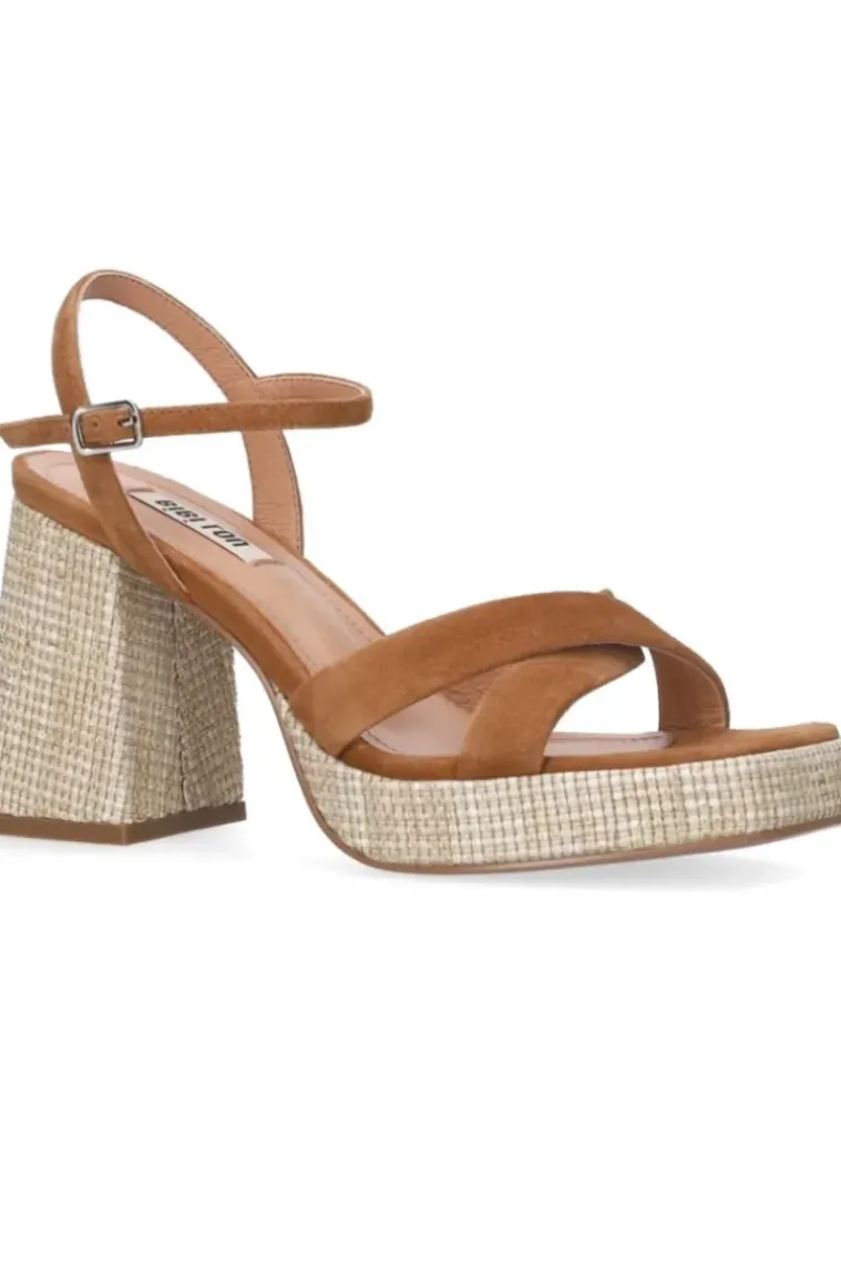 Bibi Lou - Platå Sandalett - Brown Suede