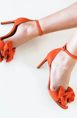 Billi Bi - Pumps med rosett - 4704 - Orange Suede