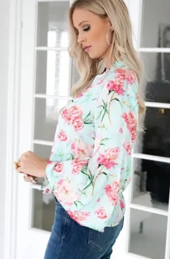 Blond Hour - Alyssa Blouse - Pink Flower
