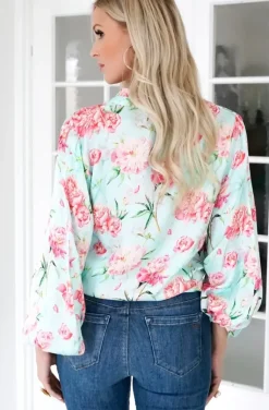 Blond Hour - Alyssa Blouse - Pink Flower