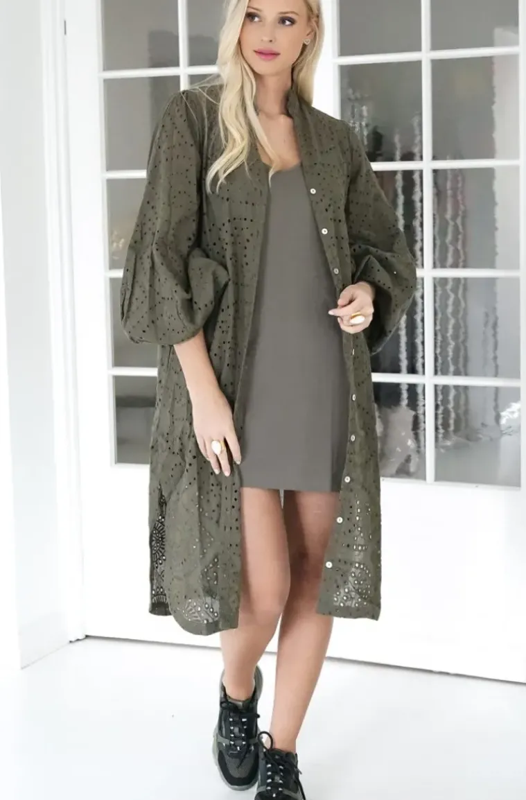 Blond Hour - Angelic Shirt Dress - Olive