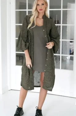 Blond Hour - Angelic Shirt Dress - Olive