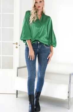 Blond Hour - Aurora Blouse - Vibrant Green