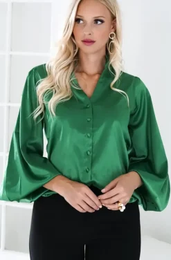 Blond Hour - Aurora Blouse - Vibrant Green