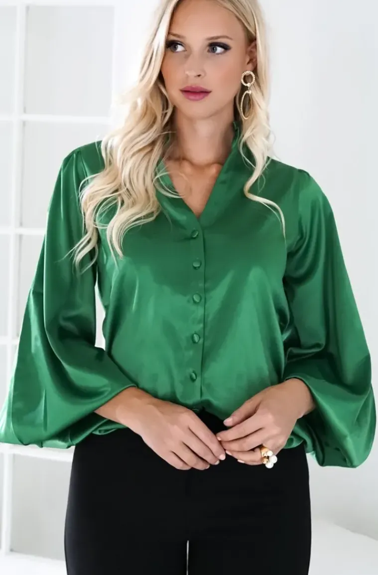 Blond Hour - Aurora Blouse - Vibrant Green