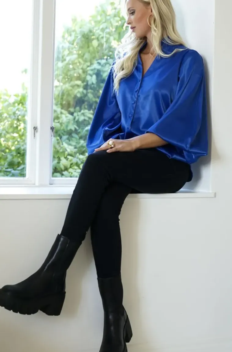 Blond Hour - Aurora Blouse - Vibrant Blue