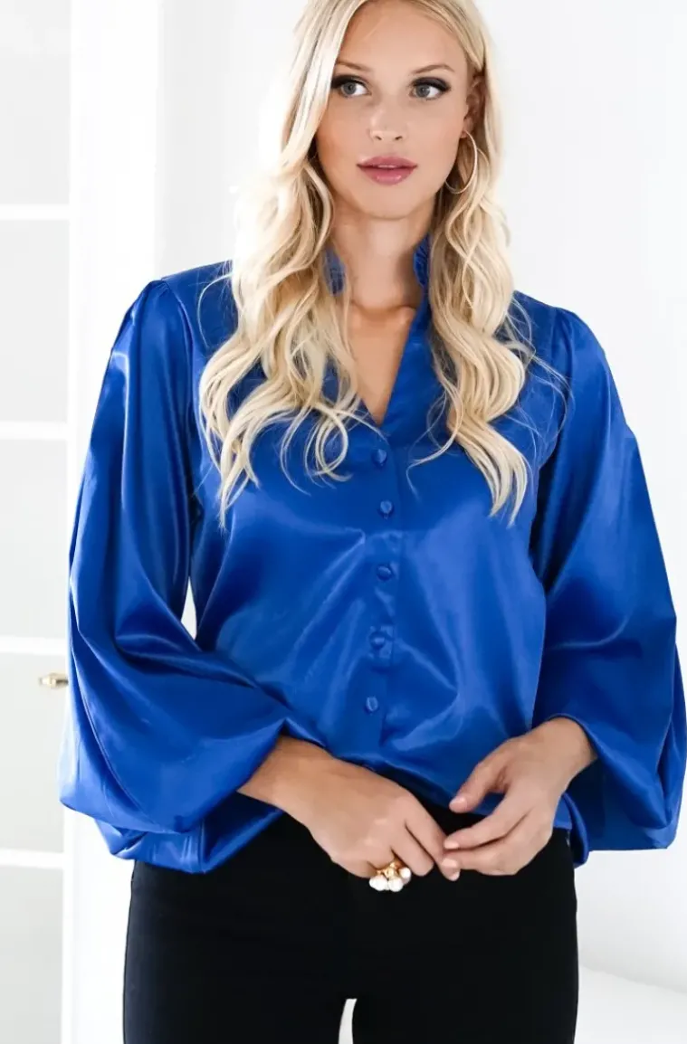 Blond Hour - Aurora Blouse - Vibrant Blue
