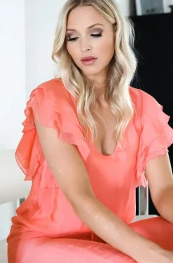 Blond Hour - Beatrice Top - Coral