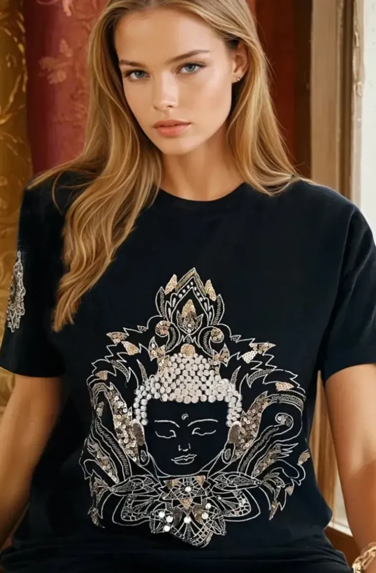 Blond Hour - Buddha Tshirt - Black