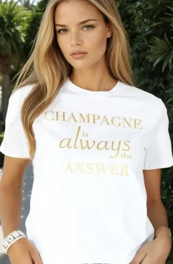 Blond Hour - Champagne Tshirt - White
