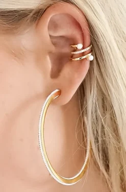 Blond Hour - Earcuff Pearls - Gold