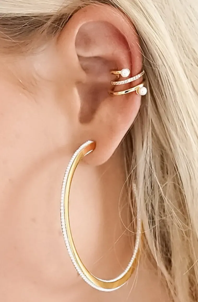 Blond Hour - Earcuff Pearls - Gold