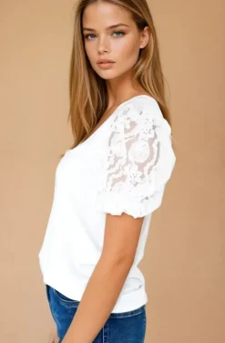Blond Hour - Flower Top - White