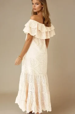 Blond Hour - Formentera Maxidress Offshoulder - Beige