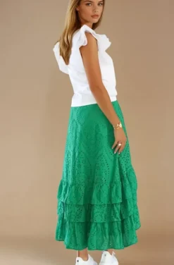 Blond Hour - Ibiza Maxi Skirt - Vibrant Green