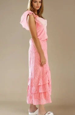 Blond Hour - Ibiza Maxi Skirt - Coral
