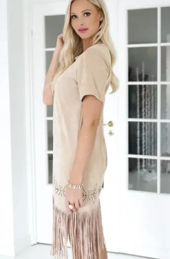 Blond Hour - Mexico Fringe Dress - Sand