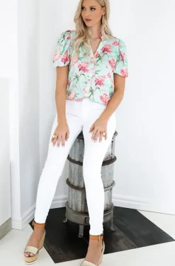 Blond Hour - Mizzle Blouse - Pink Flower