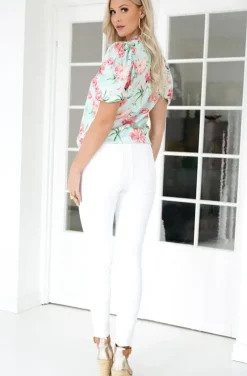Blond Hour - Mizzle Blouse - Pink Flower