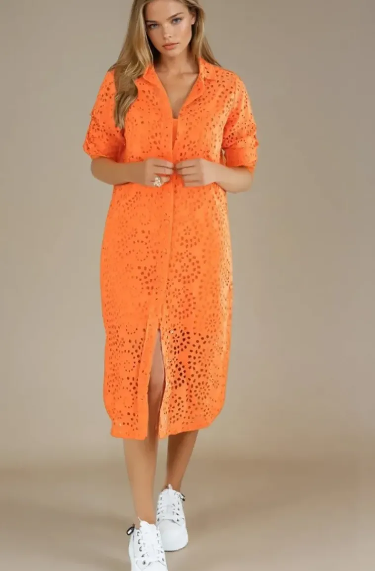 Blond Hour - Noble Shirt Dress Orange