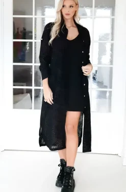 Blond Hour - Palma Shirt Dress Anglaise - Black