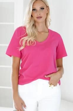 Blond Hour - Perfect v neck Tshirt - Cerise