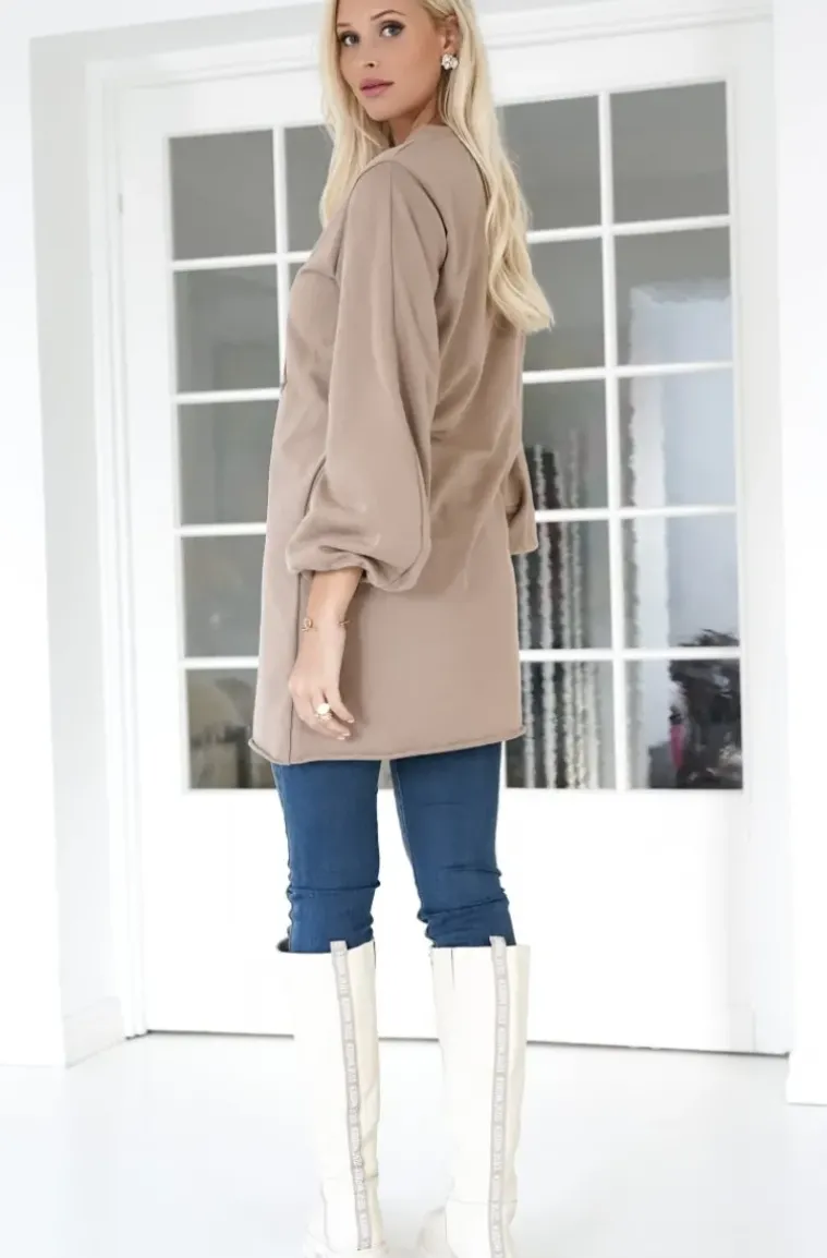 Blond Hour - Protected Sweatshirt Dress - Taupe