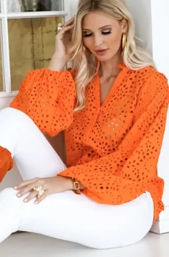 Blond Hour - Refined Blouse - Orange