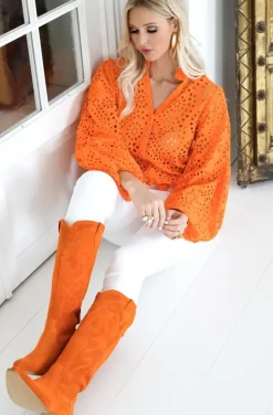 Blond Hour - Refined Blouse - Orange