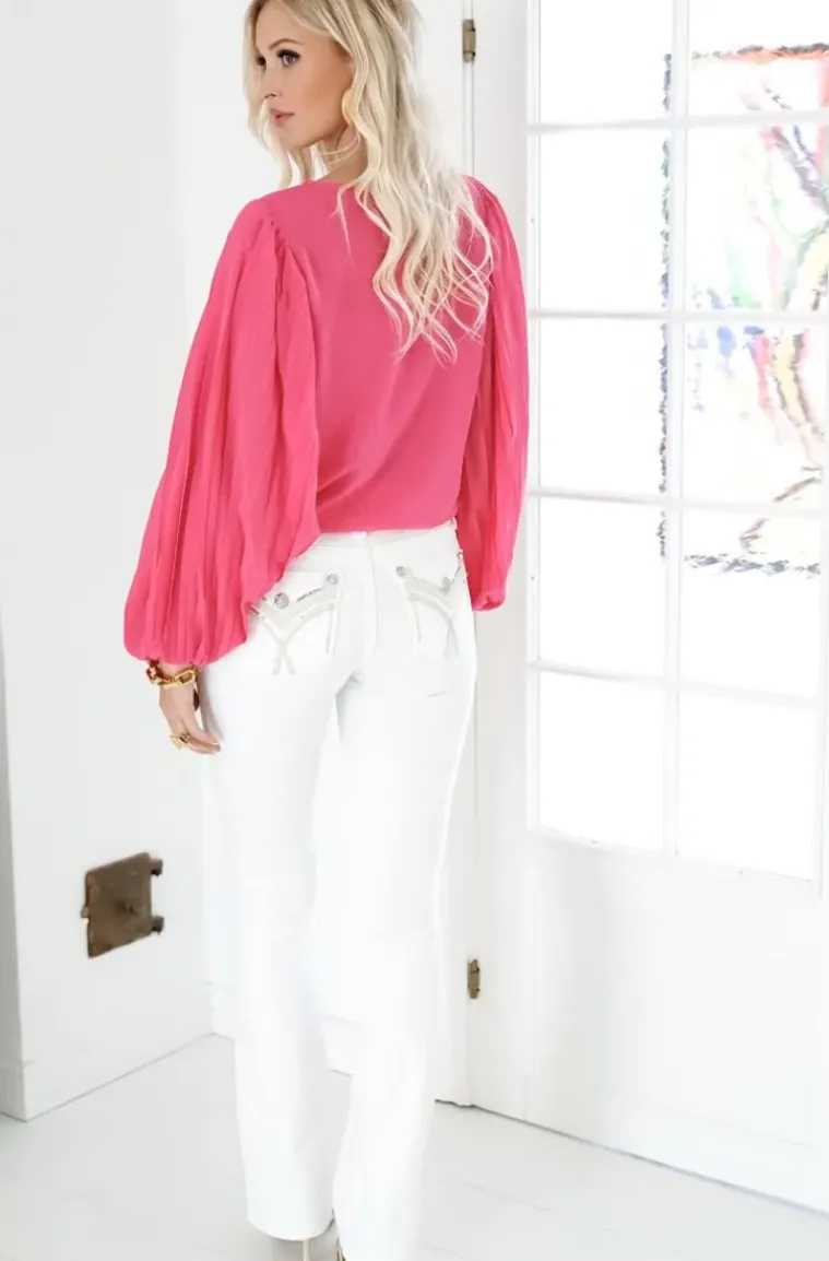 Blond Hour - Riviera Blouse - Cerise