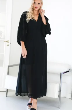 Blond Hour - Riviera Maxi Wrap Dress - Black