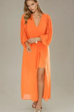 Blond Hour - Riviera Maxi Wrap Dress - Orange
