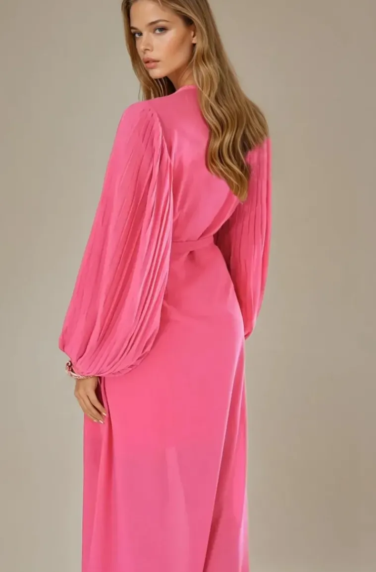 Blond Hour - Riviera Maxi Wrap Dress - Cerise