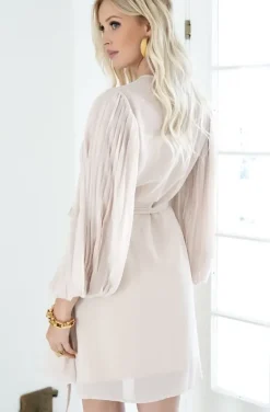 Blond Hour - Riviera Short Wrap Dress - Sand