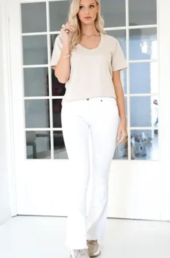 Blond Hour - The perfect V-neck tshirt - Sand