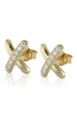 Carolina Gynning Jewelry - Cross My Heart Earrings Goldplated