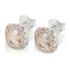 Carolina Gynning Jewelry - Glamorous Stud Earrings Silver Champagne