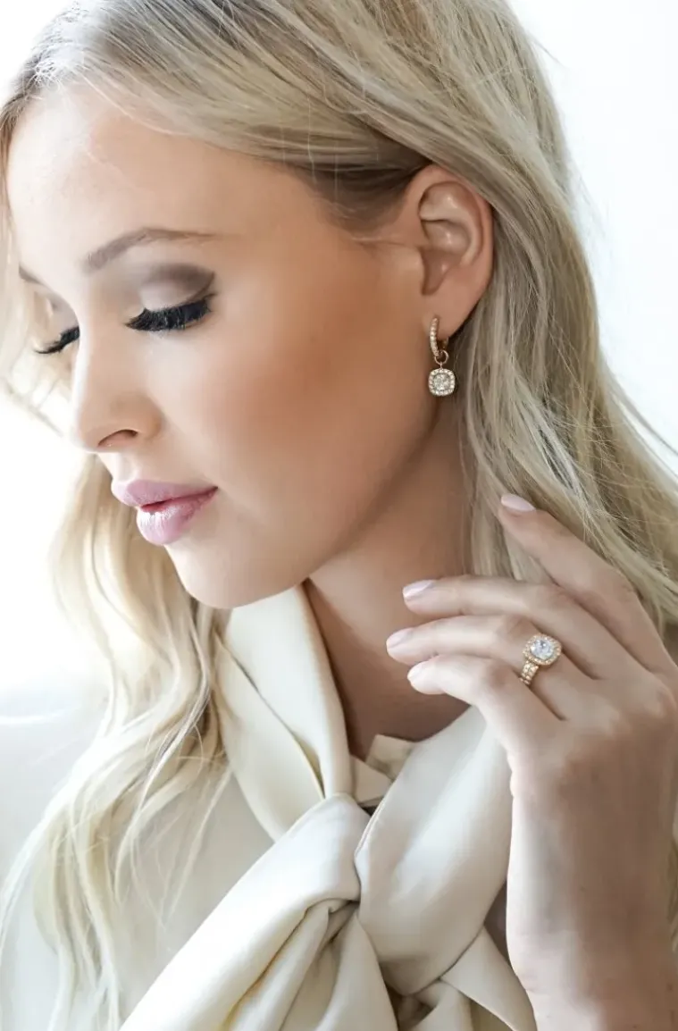 Carolina Gynning Jewelry - Glamorous Ring Goldplated Clear