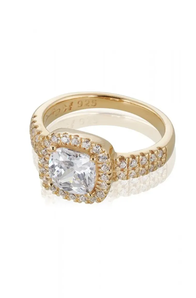 Carolina Gynning Jewelry - Glamorous Ring Goldplated Clear