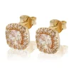 Carolina Gynning Jewelry - Glamorous Stud Earrings Goldplated Champagne