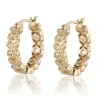 Carolina Gynning Jewelry - Sparkling Ellipse Mini Creol Earringss L Goldplated