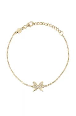 Carolina Gynning Jewelry - Petite Papillion Sparkling Bracelet Goldplated