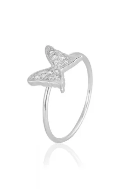 Carolina Gynning Jewelry - Petite Papillion Sparkling Ring Silver